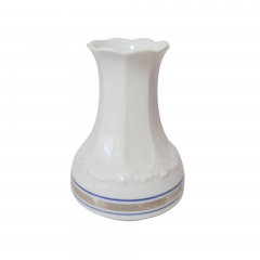 Ваза винтажная Mitterteich Bavaria с серебристой / синей полосой, фарфор, 11 см, Германия, 1960-70гг.