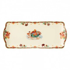 Seltmann Weiden Seltmann Weiden Marie-Luise Weihnachtsnostalgie Kuchenplatte eckig 34,5x15 cm Seltmann Weiden Marie-Luise Тарелка для торта "Рождественская ностальгия" квадратная 34,5x15 см