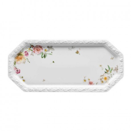 Rosenthal Rosenthal Maria Pink Rose Kuchenplatte rechteckig 36 x 16 cm Тарелка для торта Rosenthal Maria Pink Rose прямоугольная 36 x 16 см