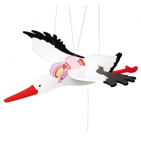 goki Schwingtier Storch mit Baby Качающийся аист с детенышем