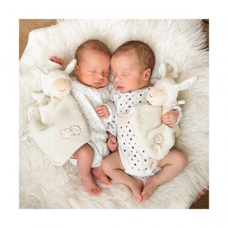 Fehn Schmusetuch Schaf mit Softbeisser Утешительная овца с мягким кусачком