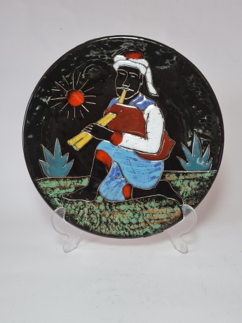 Les Ceramiques Коллекционная тарелка "Мизвад", 24см, Тунис 1950г.