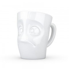 Fiftyeight Products TV Tassen Henkeltasse weiss verdutzt 0,35 L Чашка TV чашка с ручкой белая с перегородкой 0,35 л