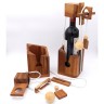 ROMBOL Flaschentresor – Edles Denkspiel aus Holz fur grosse Flaschen Сейф для бутылок — благородная деревянная головоломка для больших бутылок