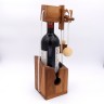 ROMBOL Flaschentresor – Edles Denkspiel aus Holz fur grosse Flaschen Сейф для бутылок — благородная деревянная головоломка для больших бутылок