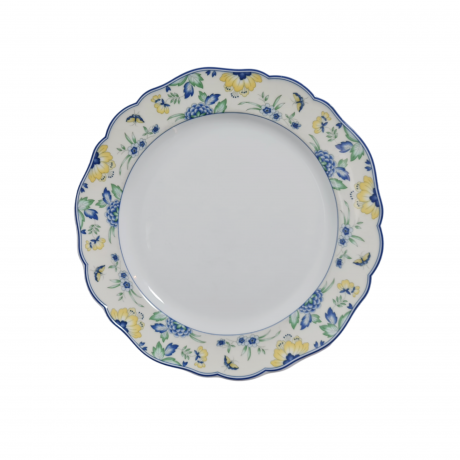 Тарелка винтажная Hutschenreuther с ботаническим принтом, фарфор, 4 шт., 25 см, Германия, 1970-80гг.