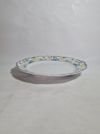 Тарелка винтажная Hutschenreuther с ботаническим принтом, фарфор, 4 шт., 25 см, Германия, 1970-80гг.