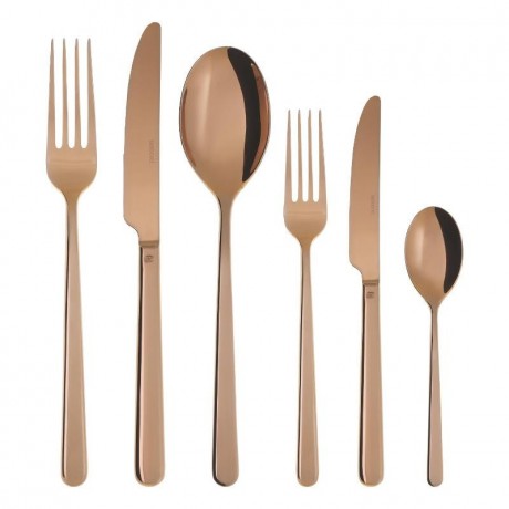 Sambonet Sambonet Linear - Edelstahl / PVD Kupfer Besteckset 36-tlg. Vollheft / Monoblock Sambonet Linear - набор столовых приборов из нержавеющей стали/меди с PVD-покрытием, 36 предм. Полный буклет/моноблок