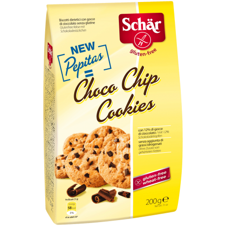 Schar Choco Chip Cookies Безглютеновое печенье с  шоколадной крошкой 100г