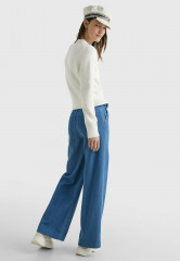 Tommy Hilfiger INTARSIA CREW NECK  Jumper ecru ИНТАРСИЯ КРУГЛЫЙ ВЫРЕЗ Джемперы экрю