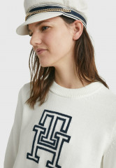 Tommy Hilfiger INTARSIA CREW NECK  Jumper ecru ИНТАРСИЯ КРУГЛЫЙ ВЫРЕЗ Джемперы экрю