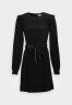 Tommy Hilfiger MOSS SOLID SHORT DRESS  Cocktail dress / Party dress black MOSS SOLID SHORT DRESS Коктейльное платье / Праздничное платье черный