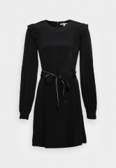 Tommy Hilfiger MOSS SOLID SHORT DRESS  Cocktail dress / Party dress black MOSS SOLID SHORT DRESS Коктейльное платье / Праздничное платье черный