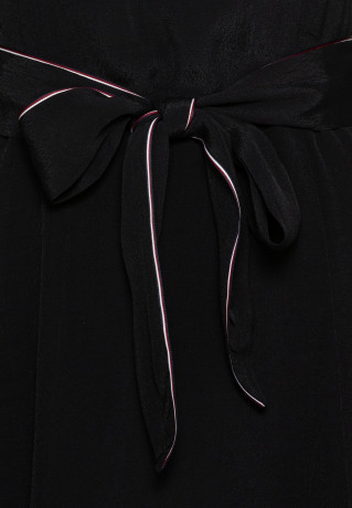 Tommy Hilfiger MOSS SOLID SHORT DRESS  Cocktail dress / Party dress black MOSS SOLID SHORT DRESS Коктейльное платье / Праздничное платье черный