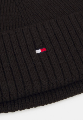 Tommy Hilfiger FLAG SHORT Beanie black ФЛАГ КОРОТКИЙ Шапочка черный