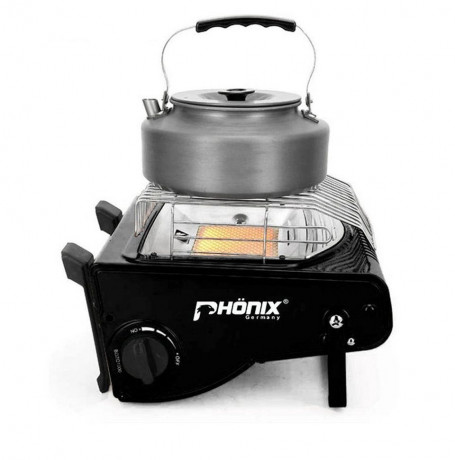 Phonix Germany Phonix Germany Gaskocher PH-100, (2 in 1 Heizung  Kocher, Gasheizung Keramik), Keramik Gasstrahler 1,7 KW Heizstrahler  Газовая плита Phonix Germany PH-100, (плита-нагреватель 2 в 1, газовая плита керамическая), керамический газовый обогрев