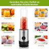 Kitchen Pro + Kitchen Pro + Smoothie-Maker mit 2 To Go Flasche 260W Mixer Blender, 260,00 W, 304-Edelstahl, Leicht zu reinigen, 2 Tritan-Trinkflaschen  Kitchen Pro + прибор для приготовления смузи с 2 бутылками на вынос Миксер-блендер, 260 Вт, 260,00 Вт, 