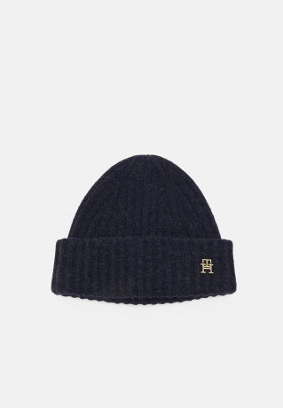 Tommy Hilfiger MODERN FLUFFY BEANIE Beanie space blue MODERN FLUFFY BEANIE Шапочка космический синий