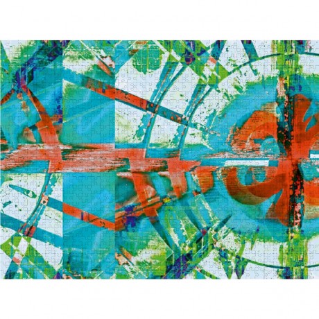 CALVENDO Puzzle CALVENDO Puzzle Orange und turkise Formen Пазл CALVENDO Puzzle Оранжевые и бирюзовые формы