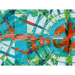 CALVENDO Puzzle CALVENDO Puzzle Orange und turkise Formen Пазл CALVENDO Puzzle Оранжевые и бирюзовые формы