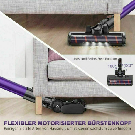 ONSON ONSON Akku-Hand-und Stielstaubsauger Zocker A10 Pro, 250,00 W, beutellos, Leerung mit einem Tastendruck, Vielseitige Bursten  Беспроводной ручной пылесос ONSON Zocker A10 Pro, 250,00 Вт, ез мешка, опорожнение одним нажатием кнопки, универсальные щет