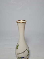 Ваза винтажная фарфоровая J. Seltmann Vohenstrauß Bavaria "Синий цветок", 17 x 5,5 см, Германия, 1960-70гг.