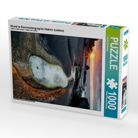 CALVENDO Puzzle CALVENDO Puzzle Strand im Sonnenuntergang bei Utakleiv (Lofoten) Пазл CALVENDO Puzzle пляж на закате возле Утаклева (Лофотенские острова)