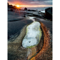 CALVENDO Puzzle CALVENDO Puzzle Strand im Sonnenuntergang bei Utakleiv (Lofoten) Пазл CALVENDO Puzzle пляж на закате возле Утаклева (Лофотенские острова)