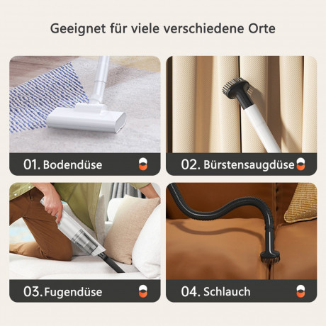 Mutoy Mutoy Akku-Handstaubsauger Handstaubsauger, 7500Pa Handstaubsauger Akku, Autostaubsauger 6000mAh  Беспроводной ручной пылесос Mutoy, ручной пылесос, аккумулятор для ручного пылесоса 7500 Па, автомобильный пылесос 6000 мАч