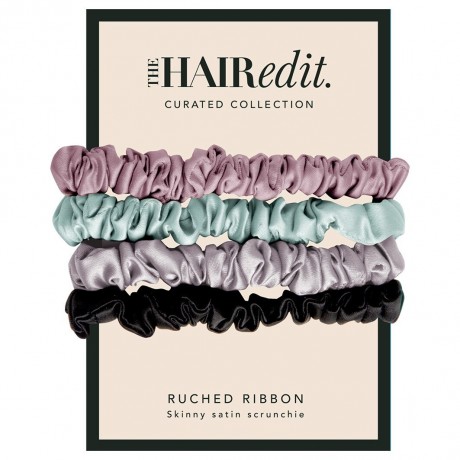 The Hair Edit Sage & Mauve Ruched Ribbon Scrunchies Резинка для волос Sage & Mauve с рюшами и лентой