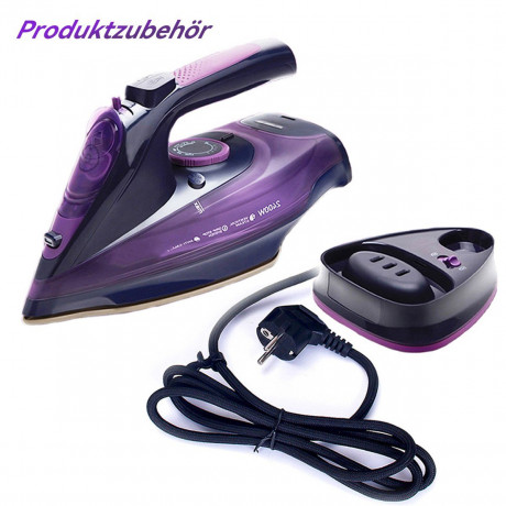 Hikeren Hikeren Dampfbugeleisen 2400 W Kabelloses Dampfbugeleisen, Kapazitat 360ML  Паровой утюг Hikeren, беспроводной паровой утюг мощностью 2400 Вт, емкость 360 мл.