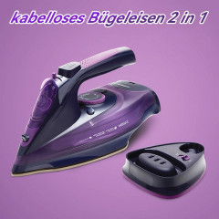 Hikeren Hikeren Dampfbugeleisen 2400 W Kabelloses Dampfbugeleisen, Kapazitat 360ML  Паровой утюг Hikeren, беспроводной паровой утюг мощностью 2400 Вт, емкость 360 мл.