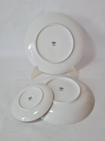 Тарелки винтажные Thomas с цветными мазками, фарфор, 3 шт., Германия, 1960-70гг.