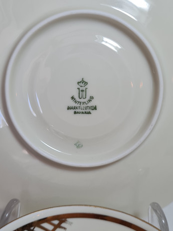 Чайная пара винтажная Winterling Marktleuthen Bavaria с желтым цветком, фарфор, Германия, 1960-1970гг.