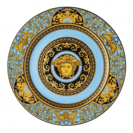 Rosenthal meets Versace Rosenthal Versace Medusa celeste Platzteller / Wandteller 30 cm Сервировочная тарелка Rosenthal Versace Medusa celeste / настенная тарелка 30 см
