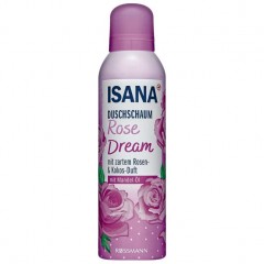 ISANA Duschschaum Rose Dream, Исана Пена для душа, с нежным ароматом розы и кокоса, с миндальным маслом 200 г