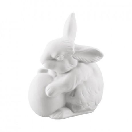 Hutschenreuther Hutschenreuther Hasenfiguren Hase mit Ei - weiss 14 cm Hutschenreuther фигурки кроликов кролик с яйцом - белый 14 см