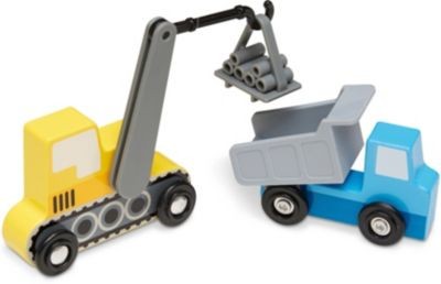 Melissa Doug Baustellenfahrzeuge aus Holz Строительные машины из дерева