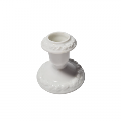 Rosenthal Maria Белый фарфоровый подсвечник с фактурным цветочным декором, 5 x 6,5см, Германия, 1970-80гг.