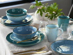 Creatable Creatable Kombiservice 16-tlg. NATURE COLLECTION AQUA blau Создаваемый комбинированный сервиз 16 шт. ПРИРОДА КОЛЛЕКЦИЯ АКВА
