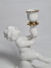 Подсвечник винтажный ARPO, в основании фигурка младенца, фарфор, 17 см, Румыния, 1960-70гг.