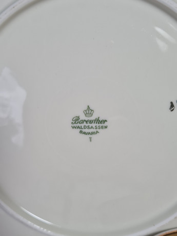 Чайное трио винтажное Bareuther Waldsassen Bavaria в бело-розовых тонах с растительным декором, фарфор, Германия, 1970-80гг.