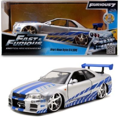 Jada Fast  Furious 2002 Nissan Skyline 1:24 Форсаж 2002 Nissan Skyline 1:24