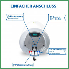 EPP.Solar EPP.Solar Wasserkocher Fothermo 30 L Photovoltaik Hybrid Wasser Boiler – Warmwasserspeicher, 30L  EPP.Солнечный чайник Fothermo 30 л фотоэлектрический гибридный водонагреватель бак для горячей воды, 30 л