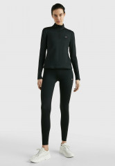 Tommy Hilfiger ESSENTIAL SLIM FIT Long sleeved top black ESSENTIAL SLIM FIT Топ с длинными рукавами черный