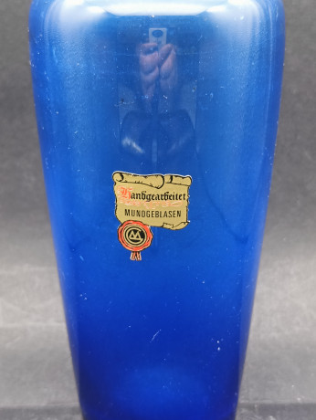 Бутылка винтажная Im Stil Murano Glass, ручная работа, выдувное стекло, 25 х 9 см, Германия, 1970-80гг.