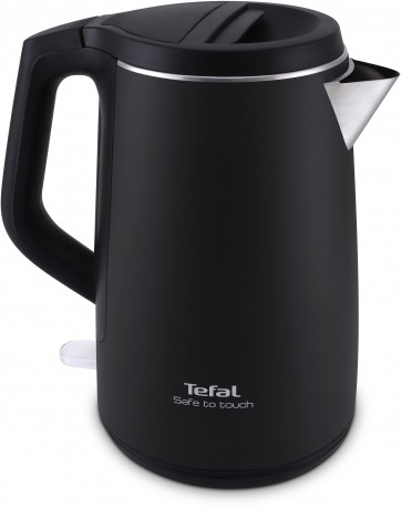 Tefal Tefal Wasserkocher Safe to Touch KO3718, 1,5 l, 2400 W, Doppelwandig, 360° drehbare Offnung, Anti-Kalk Filter, kabellos Чайник Tefal Safe to Touch KO3718, 1,5 л, 2400 Вт, с двойными стенками, открывание на 360°, фильтр против накипи, беспроводной