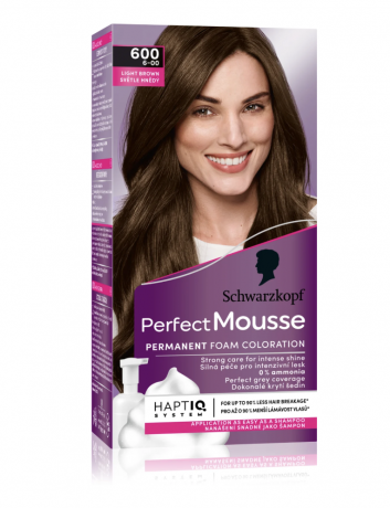 Schwarzkopf Perfect Mousse 600 light brown 3stk Краска-мусс для волос, тон 600 Светло-коричневый, 3 штуки