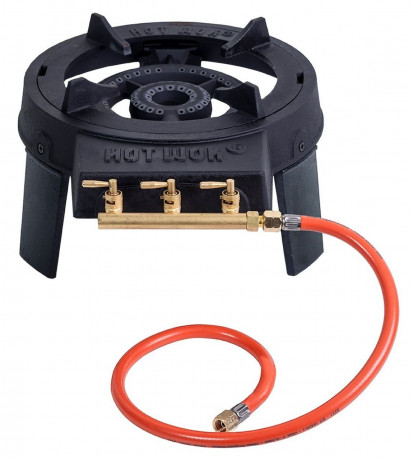 HOTWOK HOTWOK Gaskocher, Wokbrenner Hot Wok Pro 12 kW Gasbrenner Gusseisen + Wokpfanne 30 cm  Газовая плита HOTWOK, горелка вок Hot Wok Pro 12 кВт газовая горелка чугун + сковорода вок 30 см