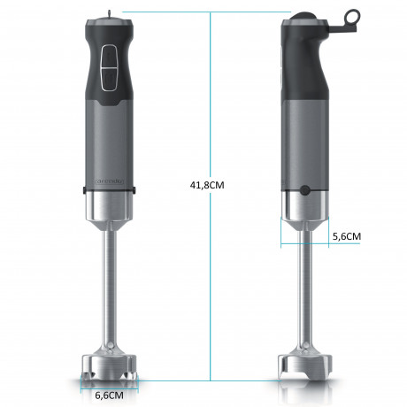 Arendo Arendo Stabmixer, 1000 W, Edelstahl Purierstab, Handmixer mit stufenloser Regelung, grau  Ручной блендер Arendo, 1000 Вт, очищающий стержень из нержавеющей стали, ручной миксер с бесступенчатой ??регулировкой, серый